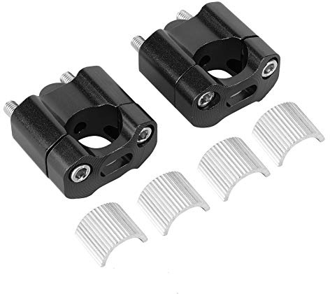 1 Par Styrhöjare, 22 Mm/28 Mm 1/8 Tum 7/8 Tum CNC Aluminiumlegering Universal Klämmor För Motorcykelstyre(Svart)