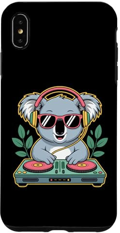 Koala Dj Tocadiscos Fiesta Dj Audífonos Carcasa para iPhone XS Max