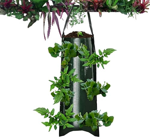 Duvcoywae Sacs De Culture pour Fraises | Sacs De Culture pour Fraises À,Accessoire De Plantation pour Fruits Et Légumes Fleurs Piments en Extérieur Balcon Terrasse Jardin Extérieur