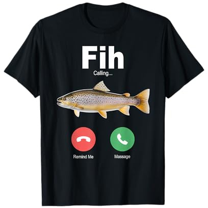 Fish Calling Angler Fisherman Humor Nature Phone T-Shirt