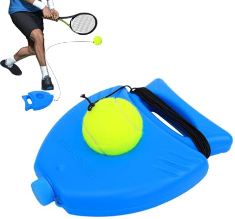 Dybnuhoc Högstabil tennistränare, med bärbar stringboll, 8,7 x 7,1 x 2 tum bas, självtennistränare, resistent polymer med modern stil, utrustning för nybörjare och gemenskapsdomstolar