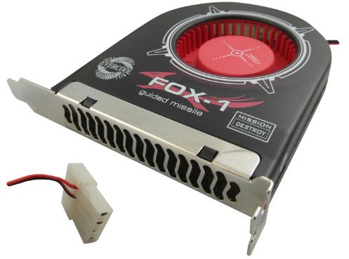 Evercool FOX-1 – Computer Cooling Components (Computer Case, Cooler, Plastic, Black, Red, Ever Lubricate, 100 x 90 x 22 mm)