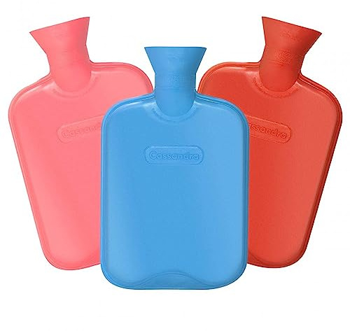 Cassandra Hot Water Bottle, Smooth Surface Both Sides, 1.8 Litre, 5 Year Cassandra Guarantee, Colour Received Varies