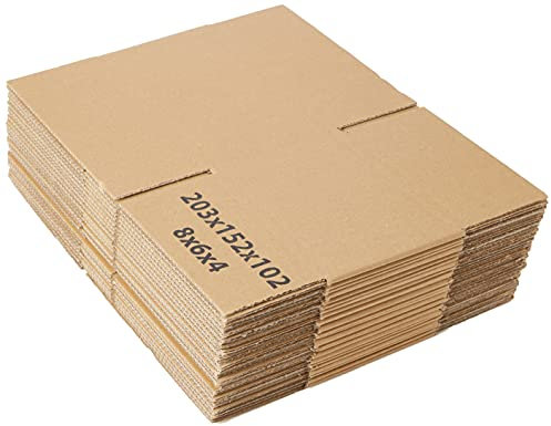 Triplast 203 x 152 x 102mm Small Single Wall 8x6x4 Shipping Mailing Postal Gift Cuboid Cardboard Boxes (Pack of 25)
