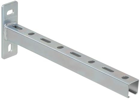 Dalsys 36cm Support de Rail Mural 38/40 Argent, Acier Galvanisé Charges Lourdes
