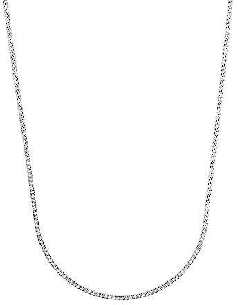 Amor Collier 925 Sterling Silber Unisex Damen Herren Halsschmuck, 38 cm, Silber, Kommt in Schmuck Geschenk Box, 2017683