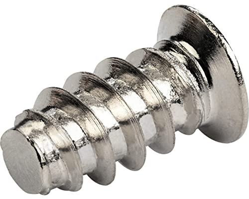 50-pack M5-skruvar – 10 mm långa dator-/PC-fodral fläktskruvar – självgängande datorfodral fläktmonteringsskruvar – Phillips/platt huvud – passar M5 fläkthål – stål förzinkad (M5FANSCREW10)
