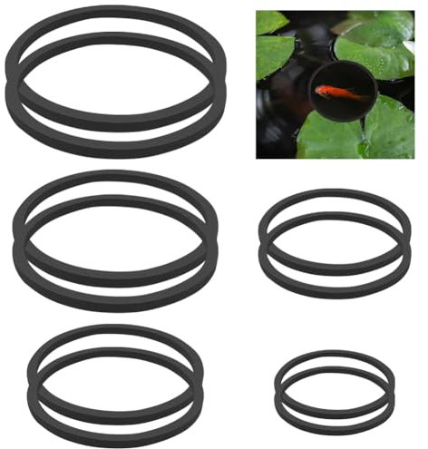 CREATCABIN 10 pièces Anneaux d'alimentation pour Poissons Ensemble D'Anneaux Plantes Flottantes D'Aquarium Corral Plantes Flottantes en Mousse Anneaux d'alimentation Poissons Ronds Anneau Plante Noir