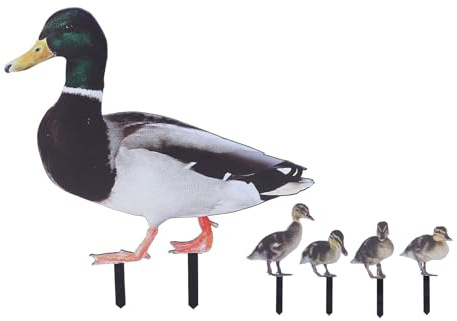 Piquets de Jardin en Forme de Canard, Statues de Jardin Réalistes en Acrylique, Décoration de Cour de Canard, Sculpture d'animaux, Piquets Décoratifs Extérieurs pour Art de Cour