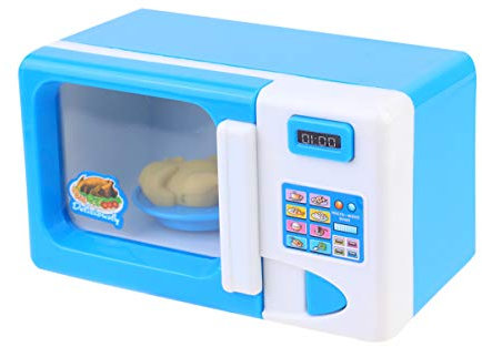CIYODO Mini Microwave Toy for Boys and Girls Toy Kitchen Accessory Simulated Home Appliances Boys and Girls's Educational Playset