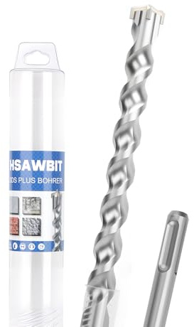 Broca SDS Plus de 28x800mm, broca para hormigón con 4 cortes, martillo perforador profesional para hormigón, mampostería, piedra, ladrillo - Ideal para acero y taladro de impacto