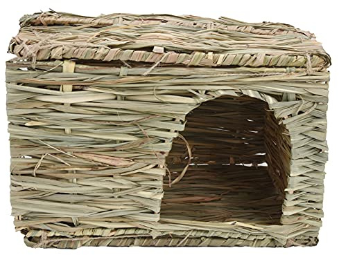 Cage à lapin en paille pliable, confortable, maison de paille pour animaux domestiques, clapier pour lapin, niche, naturelle, faite à la main, herbe de roseau, sûre, chaude, hiver, fraîche, été