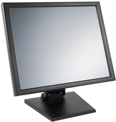 Monitor portátil, pantalla táctil, pantalla táctil de 17 pulgadas, resolución de 1280 x 1024, resistente de 4 cables, conexión USB/VGA, para POS/cajero/gastronomía, incluye lápiz y cable de