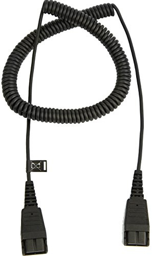 Jabra 8730-009 Verlängerungskabel, 2 x QD, 2m, Spiral Schwarz