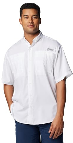 Columbia Men's Big and Tall Tamiami II SS Shirt, White, 3X