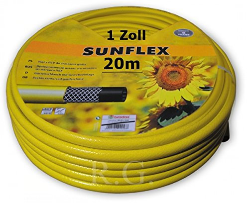 Gartenschlauch 1 Zoll Schlauch Wasserschlauch 3-lagig TOP 20M 30M 50M von rg-vertrieb (20 Meter)