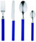 Renberg Besteck-Set aus Edelstahl, Kollektion Funny Blue, 24-teilig