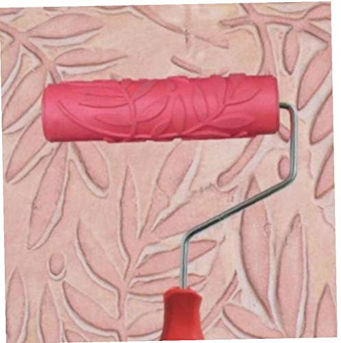 BYFRI Modelo De Hojas De Goma del Rodillo Textura Grabada En Relieve del Patrón del Rodillo De Pintura La Decoración del Hogar De La Pintura De La Pared Fondo Herramienta Pincel