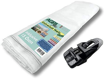 Agriplus - Telo di copertura per piscina [3 x 5 m) [inclusi occhielli professionali riutilizzabili] a maglia fine, resistente ai raggi UV e antistrappo [contro foglie e sporco]