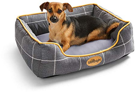 Silentnight Impress Memory Foam Pet Dog Bed – Small Cosy Comfortable Pet Bed for Puppy, Dog, Kitten or Cat – Machine Washable, Super Supportive with Memory Foam Cushion – Grey, Small