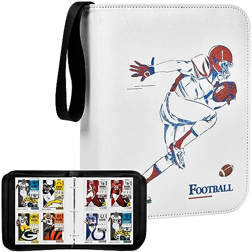 Boobowl Football Baseball Cards Binder, 2022 Sports Trading Card Sleeves Holder Album for NFL, 440 Pockets Display Storage Protectors Collectors Fits PM TCG (Folder Only)