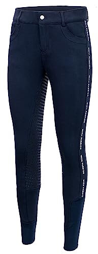 Start MaidstoneFullGrip Kinder Reithosen Vollbesatz Reithose Mädchen mit Silikon, Vollbesatzreithose, Mädchenreithose, Besatz Reithose, Kinder Reitleggings Silikonvollbesatz (Dunkelblau, 152)