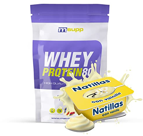 MM Supplements - Whey Protein 80-500g - Crema pasticcera alla Vaniglia - Proteina Whey di pura qualità - Proteine ​​del siero di latte - Con Lacprodan di Arla - Aiuta Aumentare la Massa Muscolare