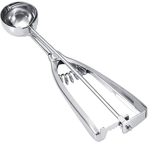 Paletta per Gelato Piccola Impugnatura a Grilletto da 4 Cm, Grilletto per Gelato con Paletta per Biscotti (diametro 4 Cm) in Acciaio Inossidabile (4 cm)