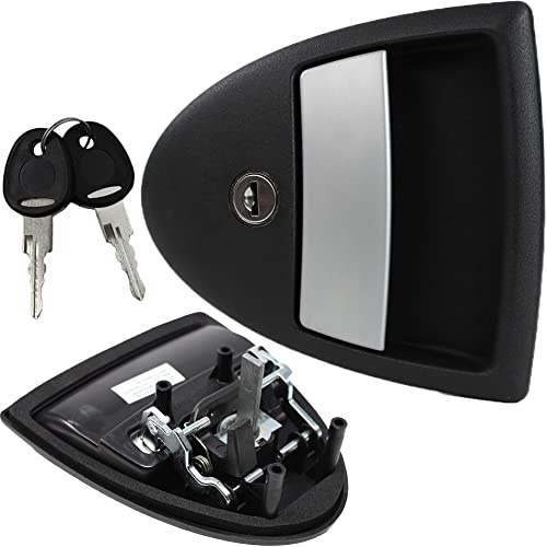 FAP Serrure de porte extérieure pour caravane, camping-car, système FF, triangle 1, noir (S)