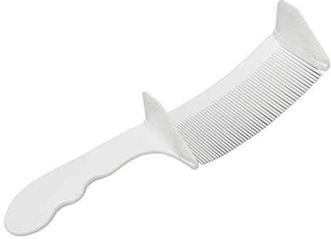 Pettine per Tagliacapelli Barbiere Curvo, Pettine Professionale per Tagliare i Capelli a sommità Piatta per un Taglio e uno Styling Precisi (Bianco)