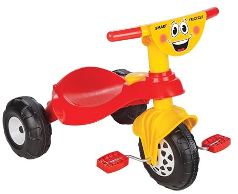 LEMODO Dreirad für Kinder ab 2 Jahren | rotes Kinderdreirad mit großem Sitz | Multicolour Kinder Trike | Baby Dreirad mit Hupe | Kinderspielzeug mit Breiten Reifen