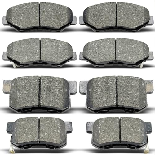 DYZJKWJW D914 D537 Front Rear Ceramic Brake Pads Set Fit For 2012-2015 Honda Civic,For 2013-2015 Acura ILX,For 2003-2007 Honda Accord (8 pcs)