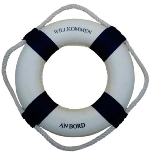 Generisch Mini Rettungsring Willkommen an Bord 15 x 15 cm Martim Kellerbar Deko GPT 37323