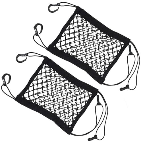 2 piezas red de moto con ganchos, red elástica de almacenamiento para motocicleta, bicicleta, scooter, perfecta para fijar cascos, equipajes y accesorios