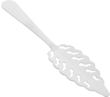 TOPBATHY cuchara de absenta gotero de absenta cuchara con forma de concha fuente de absenta Acero inoxidable Silver