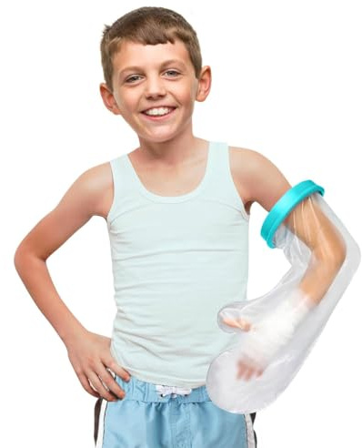 DIFLAX Protège Platre Protection Étanche pour Bras Enfant, Protections pour Plâtre Imperméable, Protection étanche pour les Blessures,les Brûlures, les Mains, les Bras, les Coudes lors de la Baignade