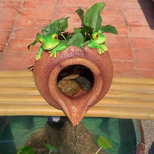 WNYAILLL Cracheur de Fontaine de Jardin, cracheurs d'étang, Ornements de Fontaine d'eau en résine Naturelle, décoration de Jardin d'eau et d'étang, Circulation Eau Apaisante