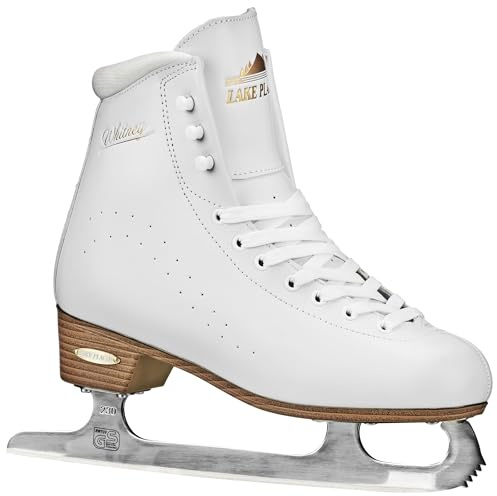 Lake Placid Whitney Women's Traditional Figure Ice Skates, White, Size 7