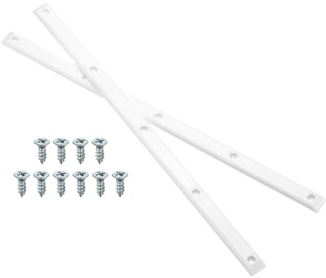 PATIKIL 1 Pair Rib Bones Rails, Stable and Flexible Skateboard Rails for Deck with Screws Reduce Friction for Long Board Skateboard(White)