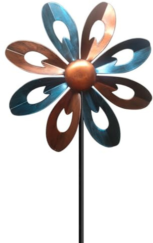 Didiseaon Mulino a Vento Decorazione Rotazione al Vento per Giardino in Ferro Facile da Usare Design Unico per Esterni e Spazi Verdi