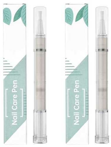 , Lápiz para el cuidado de uñas dañadas, paquete de 2 bolígrafos para hongos en las uñas con aceite de árbol de té y vitamina E, bolígrafos de aceite nutritivo para cutículas para fortalecer las