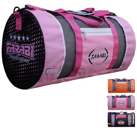 Farabi Sports palestra fitness workout Borsa per attrezzi, MMA, Borsa per attrezzi da boxe, Borsa da viaggio per attrezzi da allenamento Borsone (Pink)