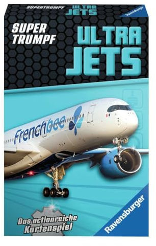Ravensburger Kartenspiel, Supertrumpf Ultra Jets 20691, Quartett und Trumpf-Spiel für Technik-Fans ab 7 Jahren