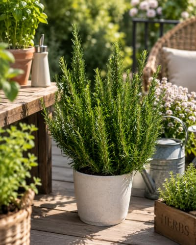 XXL rosmarin 40–60 cm – Salvia rosmarinus – färsk rosmarin för trädgård och kök – aromatisk krydda och medicinalväxt – perfekt för örtträdgårdar, grillar och medelhavsrecept