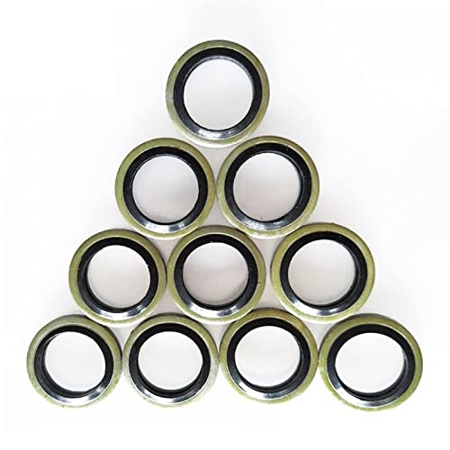 rondelle d'étanchéité Joint de bouchon de vidange d'huile for M6/M8/M10/M12/M14/M16 ~ M60 bague d'étanchéité à rondelle combinée, joint d'huile en caoutchouc métallique à rondelle collée lèvre de join