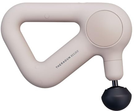 TheraGun Relief Handmassagegerät - Einfach, bequem, leicht, für tägliche Schmerzlinderung in Nacken, Rücken, Bein, Schulter und Körper (Sandfarbe)