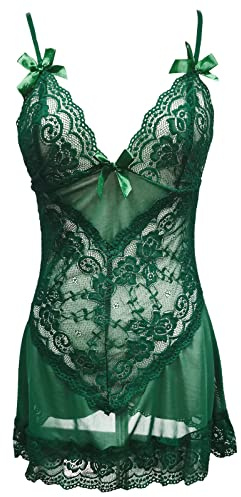 Poupée sexuelle, lingerie sexy pour femme pour sous-vêtements sexuels Ensemble de tenues rouges pour femme Tenue érotique pour bébé Poupées et sous-vêtements de Noël, nuit pour femmes sexy, vert, S