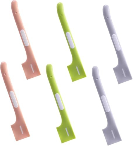 LEOUEANR Lot de 6 cuillères à nourriture en silicone pour animaux domestiques à long manche pour nourriture pour animaux domestiques et cuillères à mélanger pour nourrir les chiens et les chats