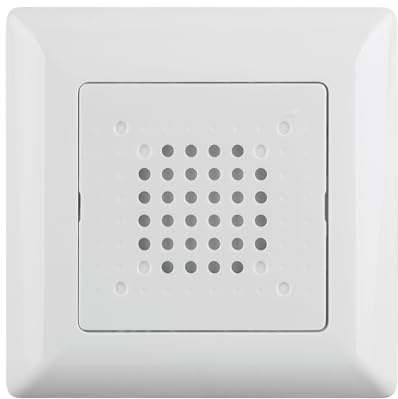Grothe Unterputz Summer Türklingel, bis 83 dB, für 50x50 Schalterprogramme, Kurzzeitbetrieb, inkl. Montageblech & Rahmen, 8–12V AC, UP-SU 120 Weiß (klassischer Signalton & schlichtes, modernes Design)