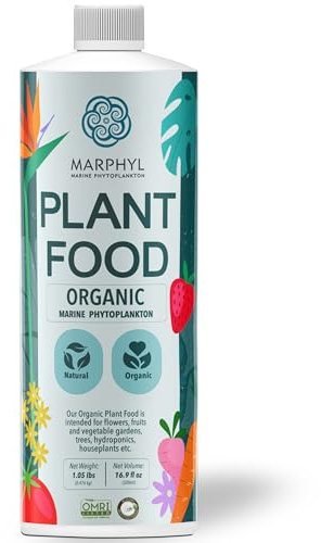 MARPHYL Organic Liquid Fertiliser - Indoor Plant Food - Nutrient rich Seaweed Liquid Fertilizer- All Purpose Liquid Fertiliser for indoor Plants, Flowers, Vegetables, Succulents, Bamboo, Hydroponics